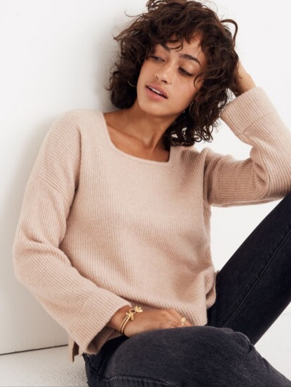 Madewell Square Neck Pullover Sweater In Coziest Yarn